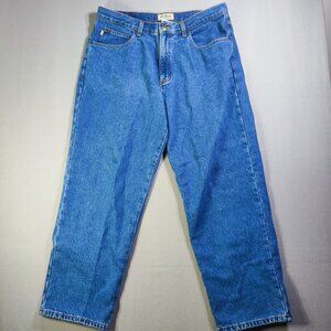 L.L.Bean Double L® Jeans, Relaxed Fit, Flannel-Lined men's size 36X29 denim blue